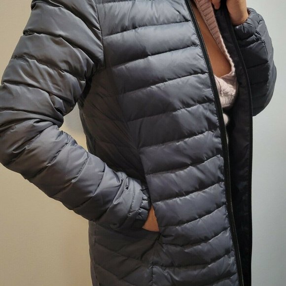 Ecoalf Womans Puffer Down Filled Quilted Gray Eco-Friendly Jacket Size Small - Picture 4 of 6